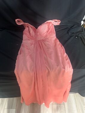 Women's Coral Pink Chiffon Dress-Jim hjelm occasions-NWT-size 12-#566